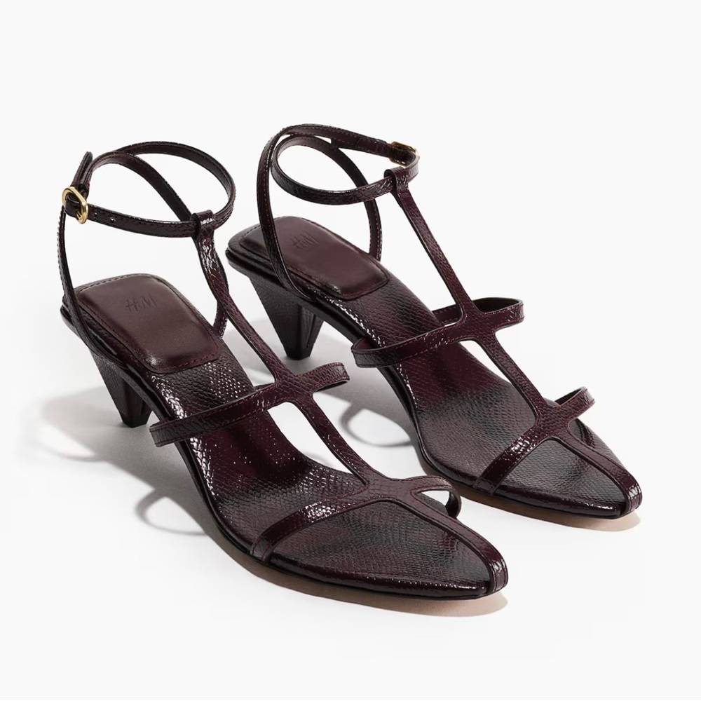 H&M LIMITED EDITION NWT Brown Heeled Sandals, Size 6, Out of Stock